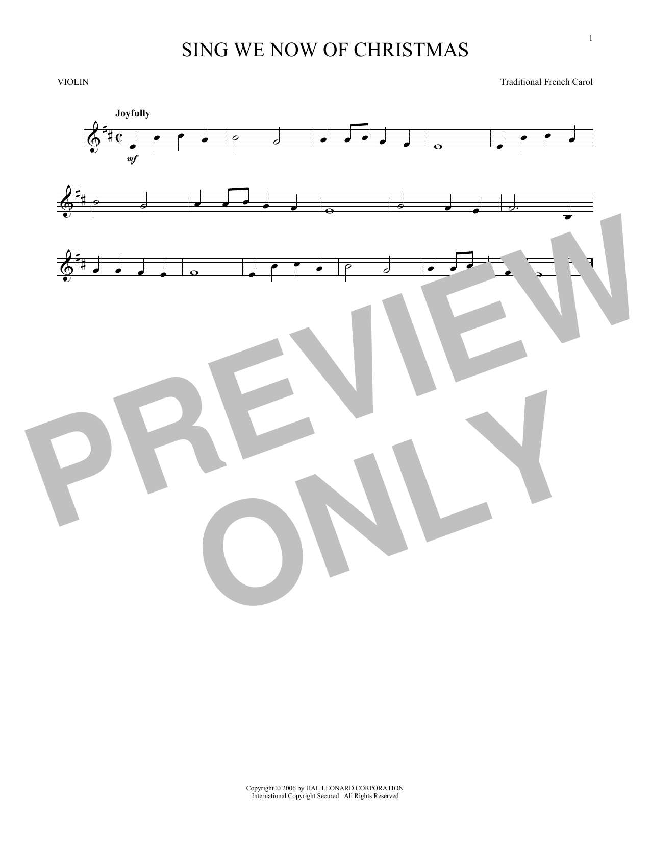 Download Traditional Carol Sing We Now Of Christmas Sheet Music and learn how to play Trumpet PDF digital score in minutes