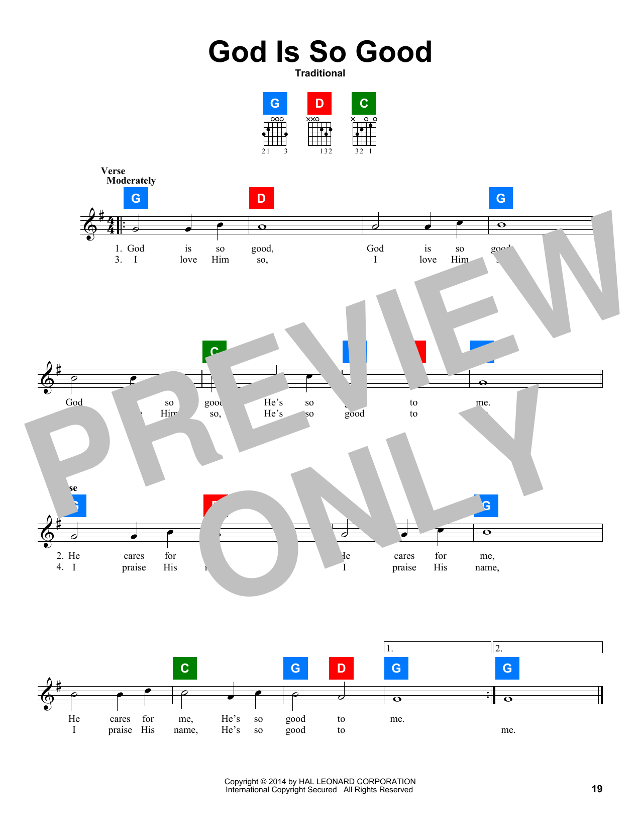 Download Traditional God Is So Good Sheet Music and learn how to play Lead Sheet / Fake Book PDF digital score in minutes