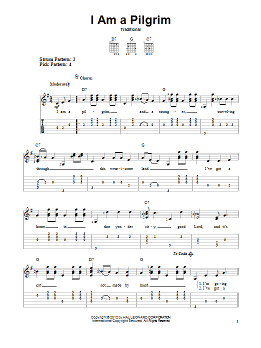 Download Traditional I Am A Pilgrim Sheet Music and learn how to play Real Book – Melody, Lyrics & Chords PDF digital score in minutes