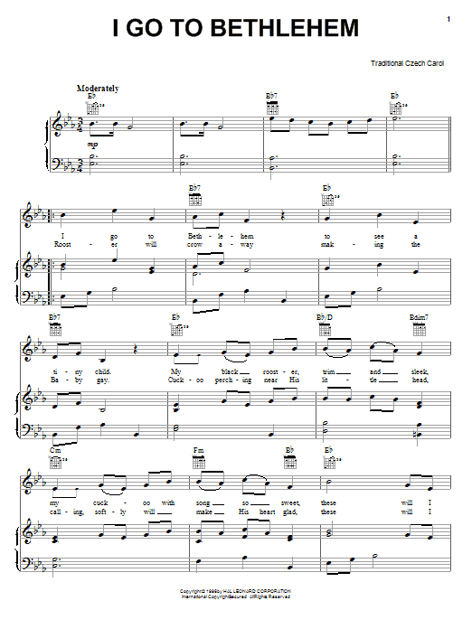 Download Traditional I Go To Bethlehem Sheet Music and learn how to play Lyrics & Chords PDF digital score in minutes