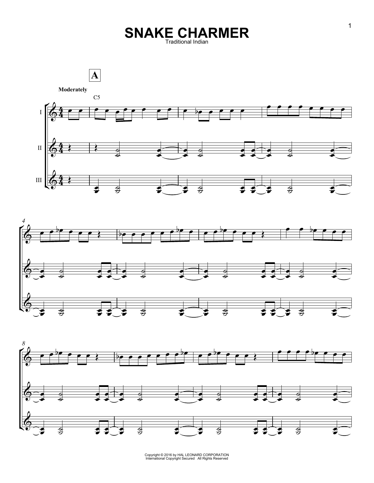 Download Traditional Indian Snake Charmer Sheet Music and learn how to play GTRENS PDF digital score in minutes