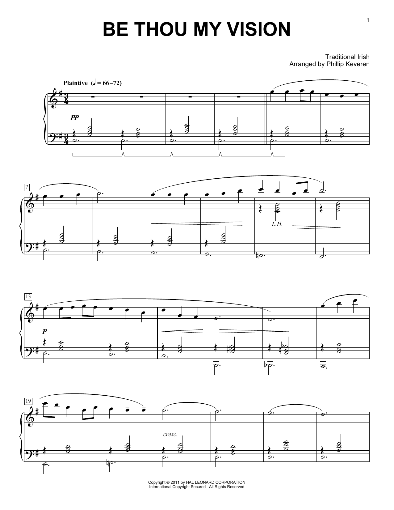 Download Phillip Keveren Be Thou My Vision Sheet Music and learn how to play Easy Piano PDF digital score in minutes
