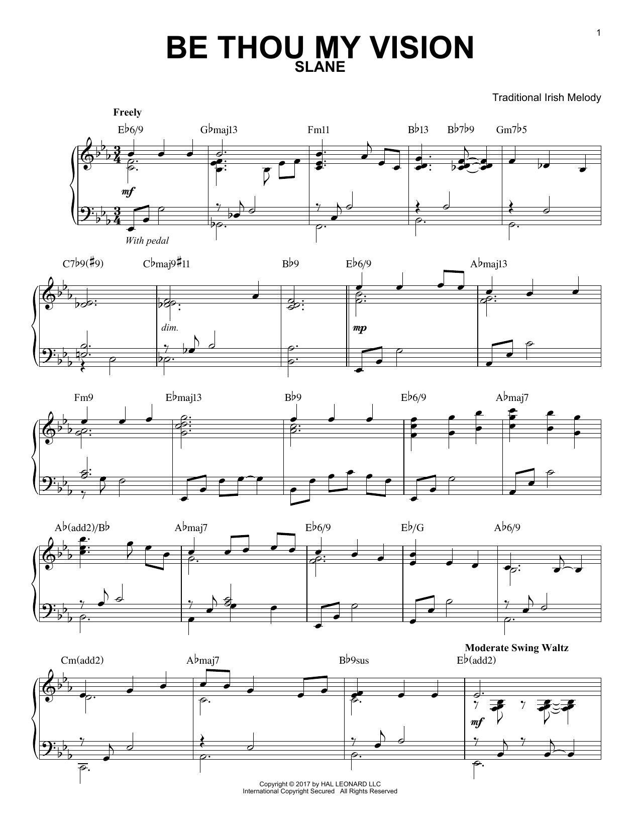 Download Traditional Irish Be Thou My Vision Sheet Music and learn how to play Piano PDF digital score in minutes