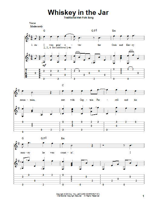 Download Traditional Irish Folk Song Whiskey In The Jar Sheet Music and learn how to play Ukulele PDF digital score in minutes