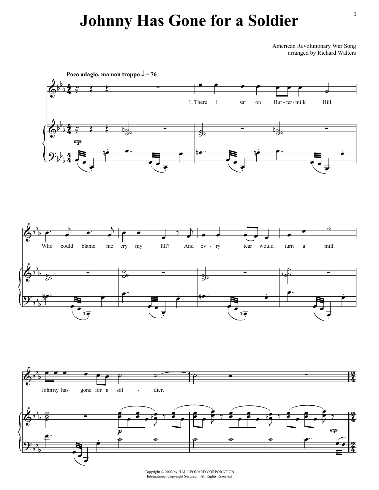 Download Traditional Johnny Has Gone For A Soldier Sheet Music and learn how to play Piano, Vocal & Guitar (Right-Hand Melody) PDF digital score in minutes