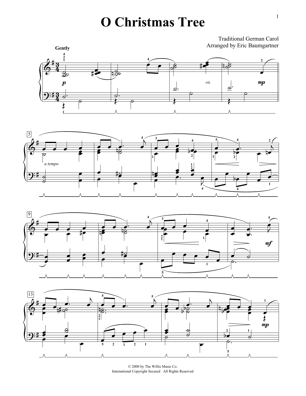 Download Traditional O Christmas Tree Sheet Music and learn how to play Easy Piano PDF digital score in minutes