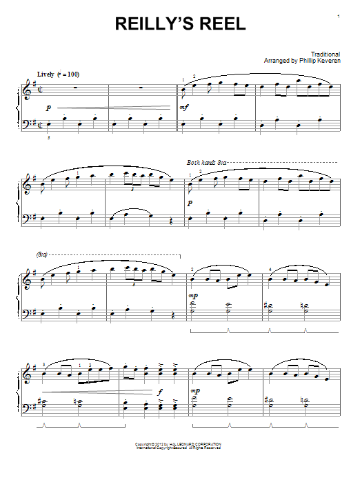 Download Phillip Keveren Reilly's Reel Sheet Music and learn how to play Piano PDF digital score in minutes
