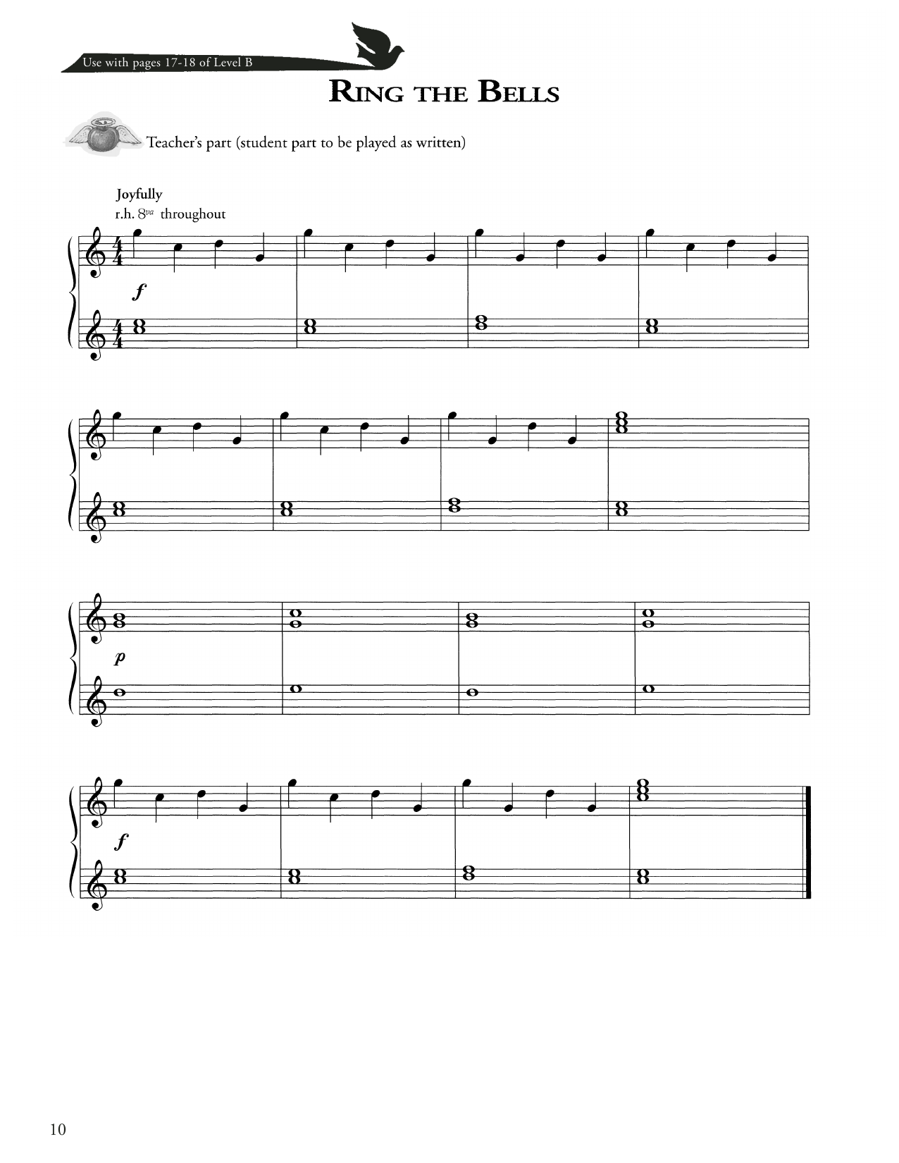 Download Traditional Ring The Bells Sheet Music and learn how to play Piano Method PDF digital score in minutes