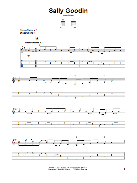 Download Traditional Sally Goodin Sheet Music and learn how to play Real Book – Melody, Lyrics & Chords PDF digital score in minutes