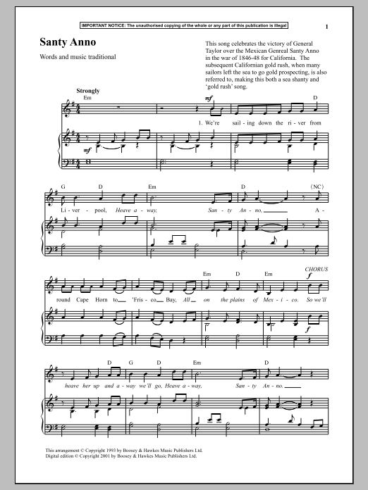 Download Traditional Santy Anno Sheet Music and learn how to play Piano PDF digital score in minutes