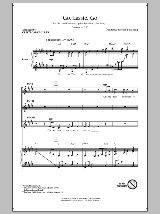 Download Scottish Folksong Wild Mountain Thyme (arr. Cristi Cary Miller) Sheet Music and learn how to play SSA PDF digital score in minutes