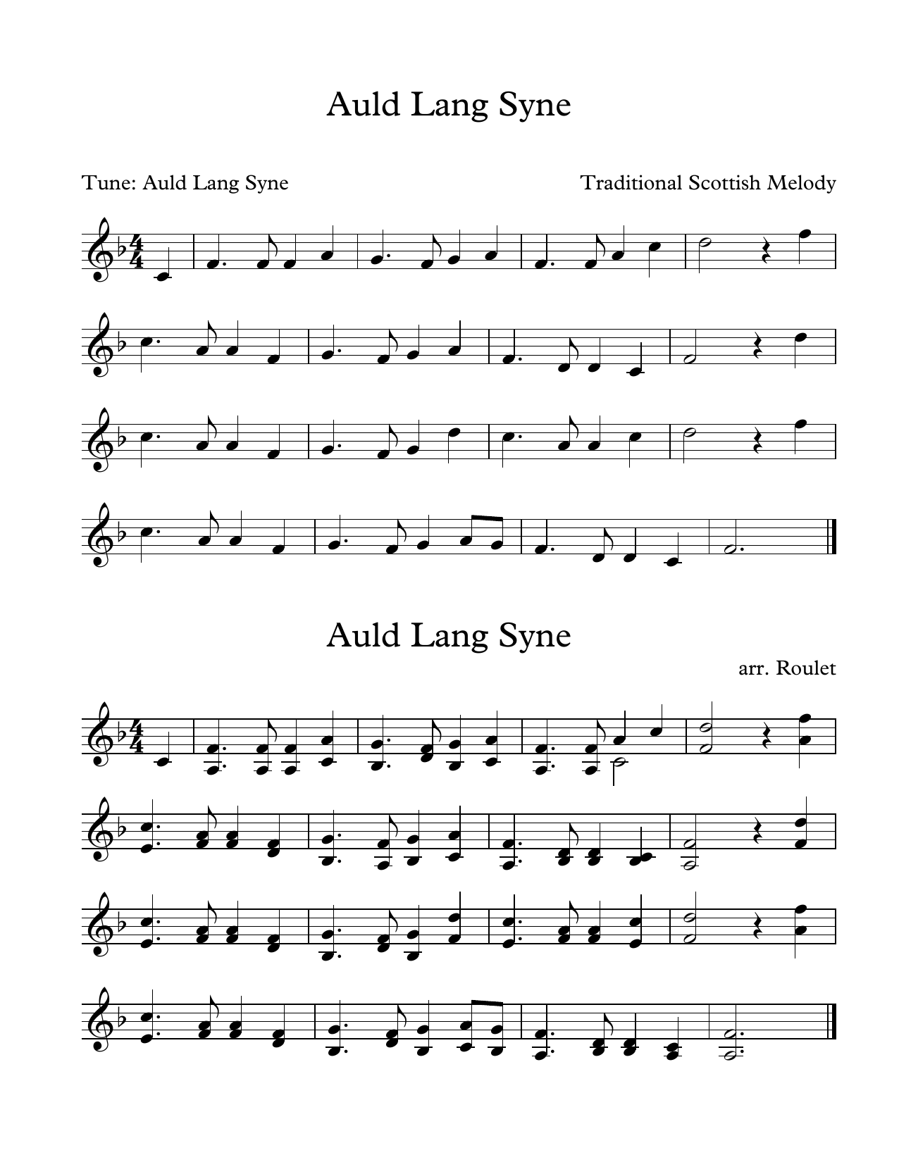 Download Traditional Scottish Melody Auld Lang Syne (arr. Patrick Roulet) Sheet Music and learn how to play Marimba Solo PDF digital score in minutes