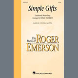 Download or print Traditional Shaker Song Simple Gifts (arr. Roger Emerson) Sheet Music Printable PDF -page score for Traditional / arranged 2-Part Choir SKU: 1734882.