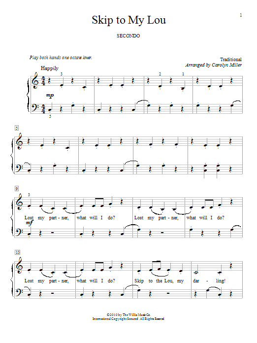 Download Traditional Skip To My Lou Sheet Music and learn how to play UkeBuddy PDF digital score in minutes