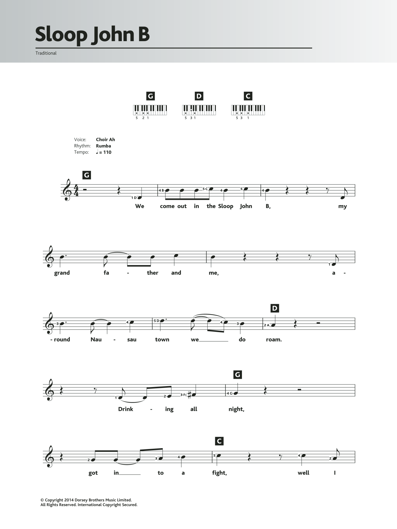 Download Traditional Sloop John B. Sheet Music and learn how to play Ukulele with strumming patterns PDF digital score in minutes