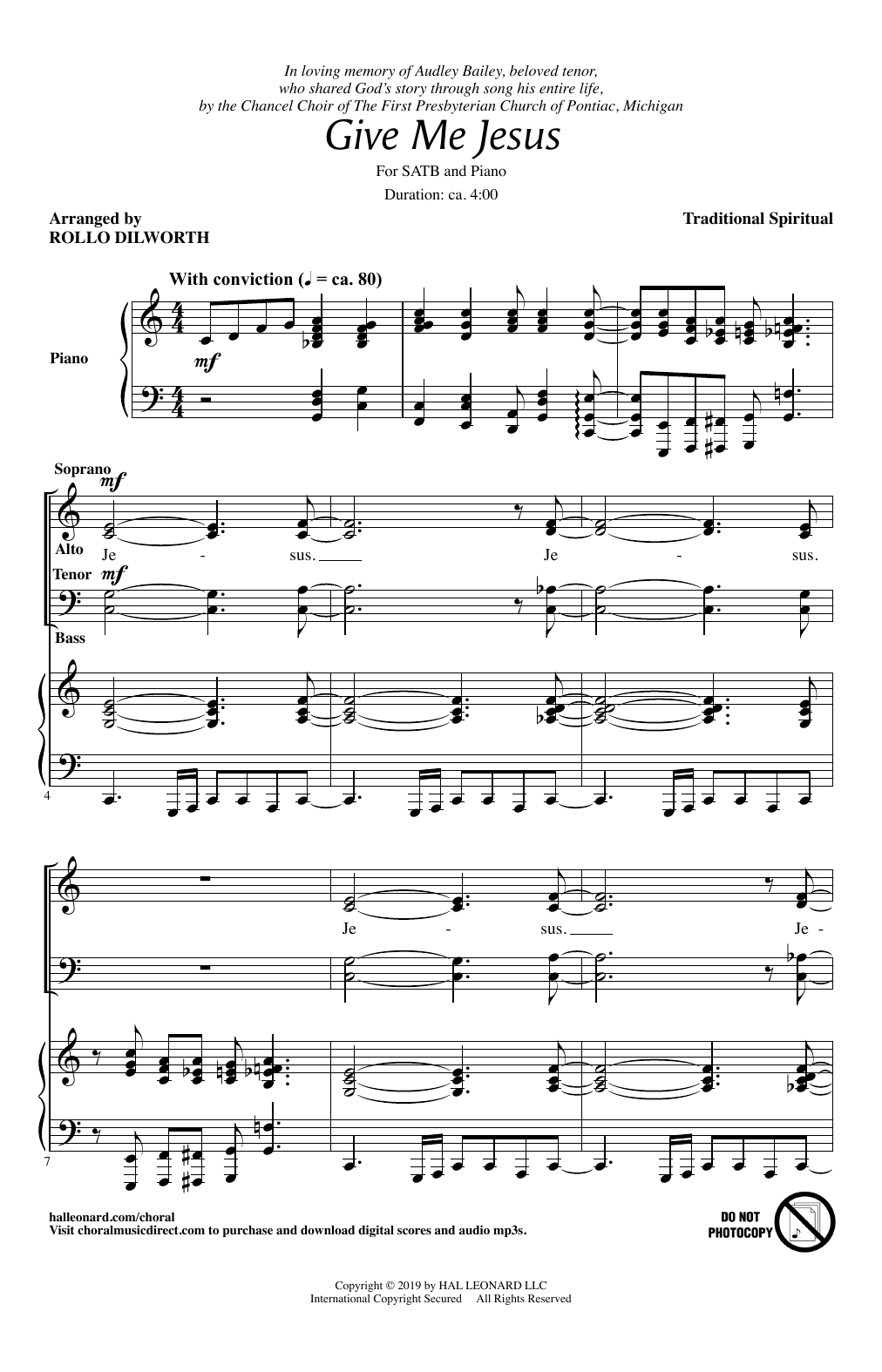 Download Traditional Spiritual Give Me Jesus (arr. Rollo Dilworth) Sheet Music and learn how to play SATB Choir PDF digital score in minutes