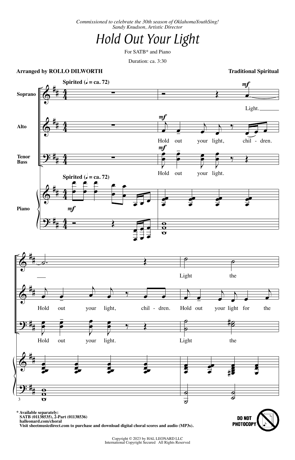 Download Traditional Spiritual Hold Out Your Light (arr. Rollo Dilworth) Sheet Music and learn how to play 2-Part Choir PDF digital score in minutes