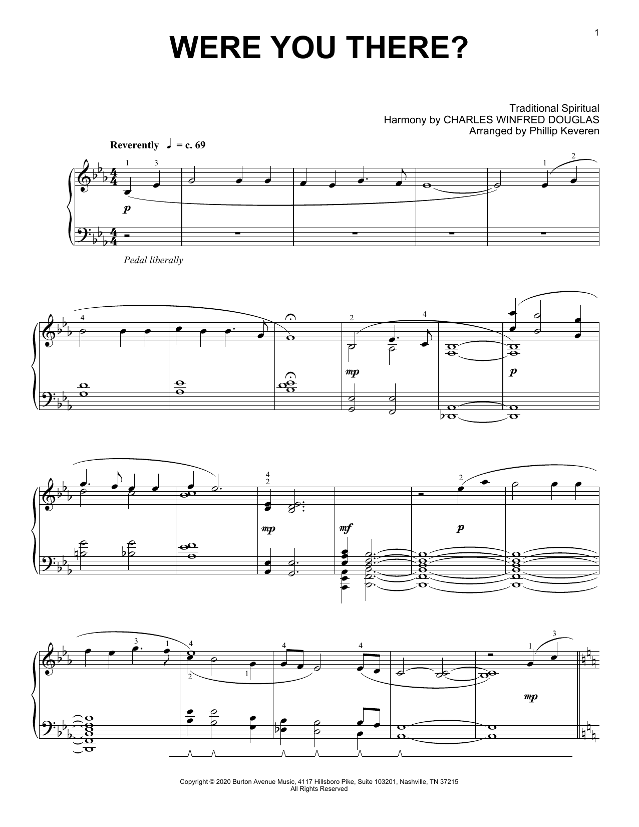 Download Traditional Spiritual Were You There? (arr. Phillip Keveren) Sheet Music and learn how to play Piano Solo PDF digital score in minutes