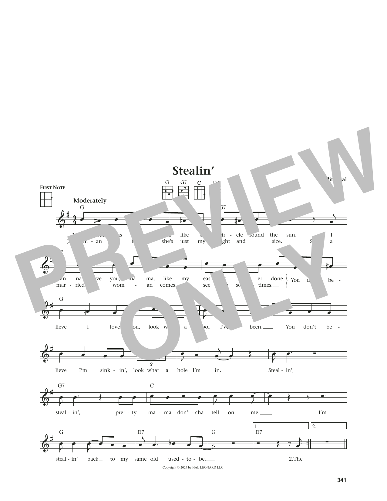 Download Traditional Stealin' (from The Daily Ukulele) (arr. Jim Beloff) Sheet Music and learn how to play Ukulele PDF digital score in minutes