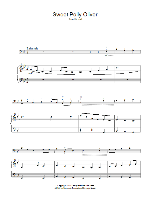 Download Traditional Sweet Polly Oliver Sheet Music and learn how to play Cello PDF digital score in minutes