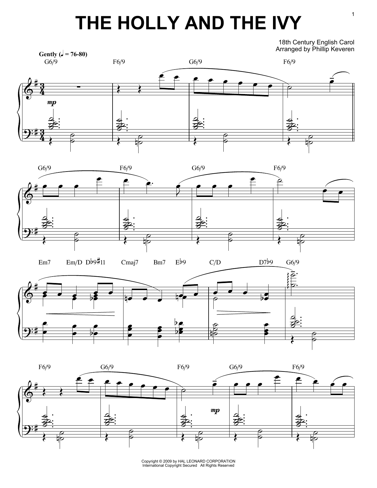 Download Traditional The Holly And The Ivy Sheet Music and learn how to play Piano PDF digital score in minutes