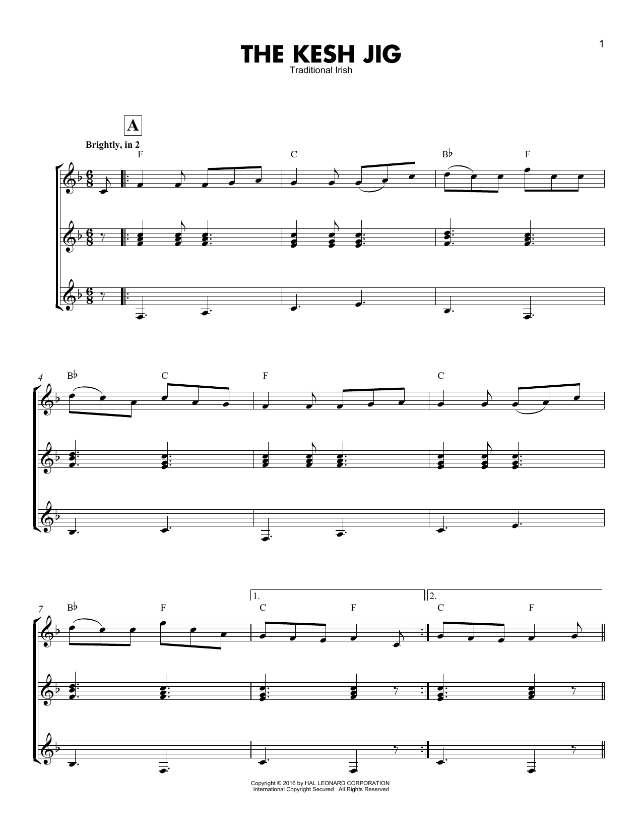 Download Traditional The Kesh Jig Sheet Music and learn how to play GTRENS PDF digital score in minutes