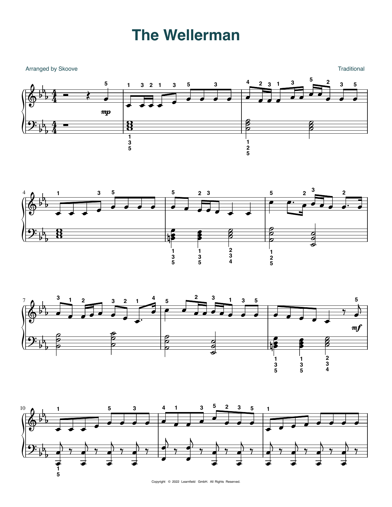 Download Traditional The Wellerman (arr. Skoove) Sheet Music and learn how to play Piano Solo PDF digital score in minutes