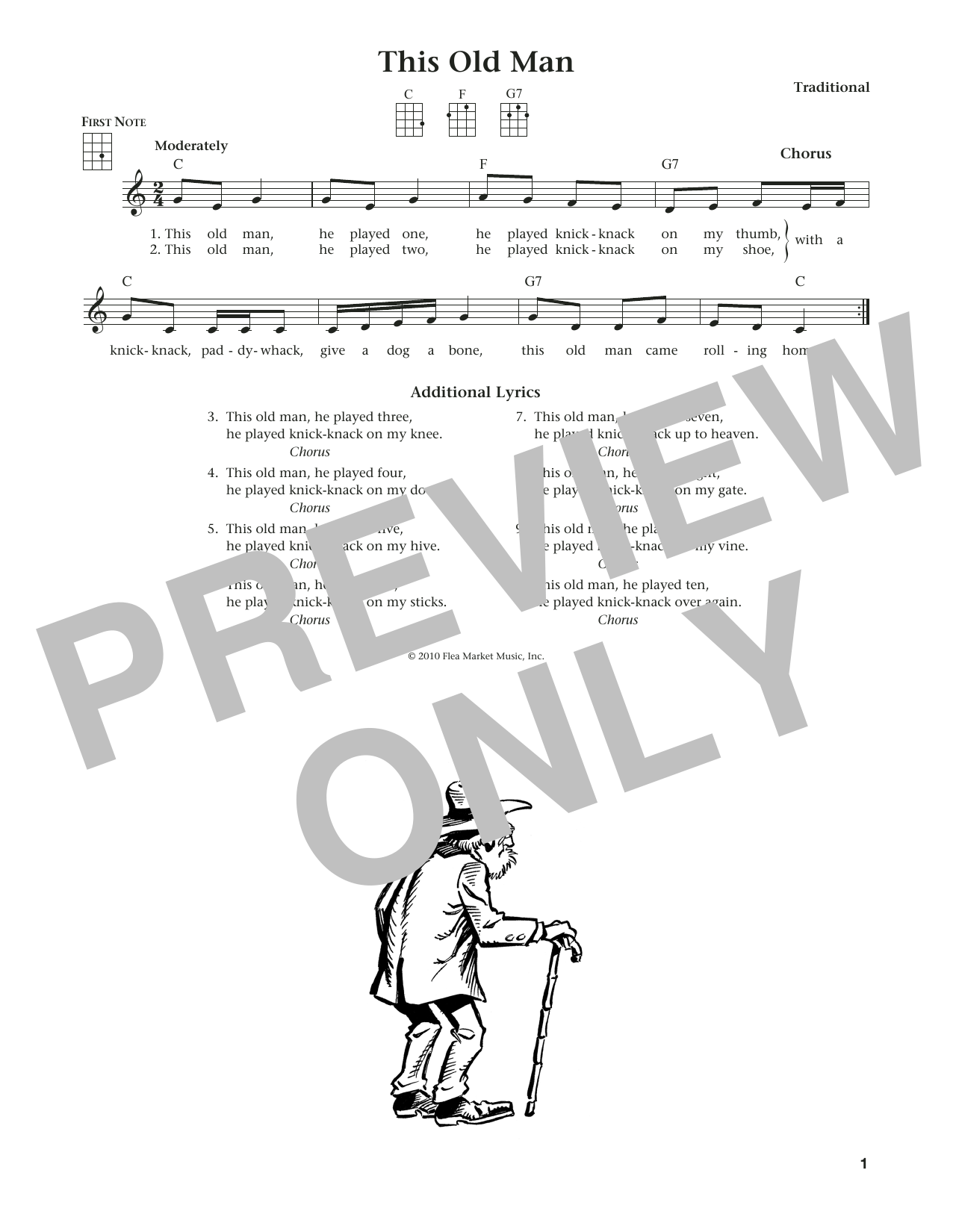 Download Traditional This Old Man Sheet Music and learn how to play Ukulele PDF digital score in minutes