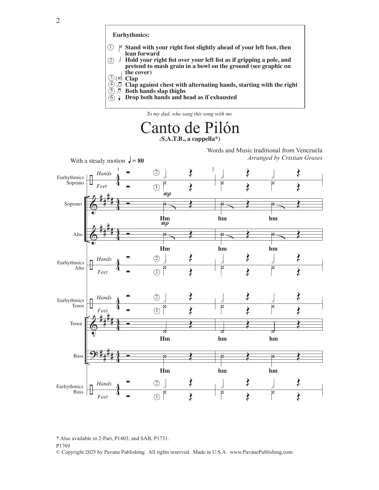 Download Traditional venezuelan song Canto de Pilon (arr. Cristian Grases) Sheet Music and learn how to play SATB Choir PDF digital score in minutes