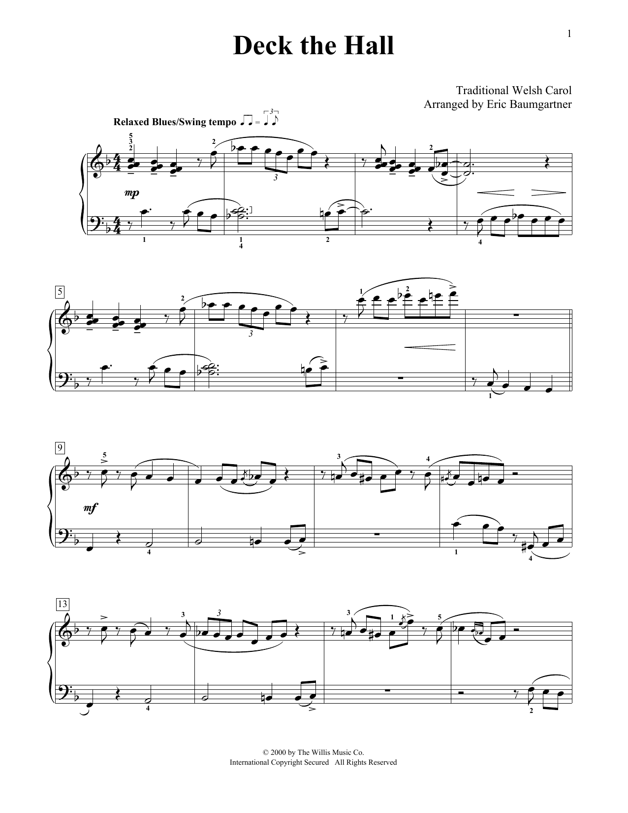 Download Traditional Carol Deck The Hall Sheet Music and learn how to play Easy Piano PDF digital score in minutes