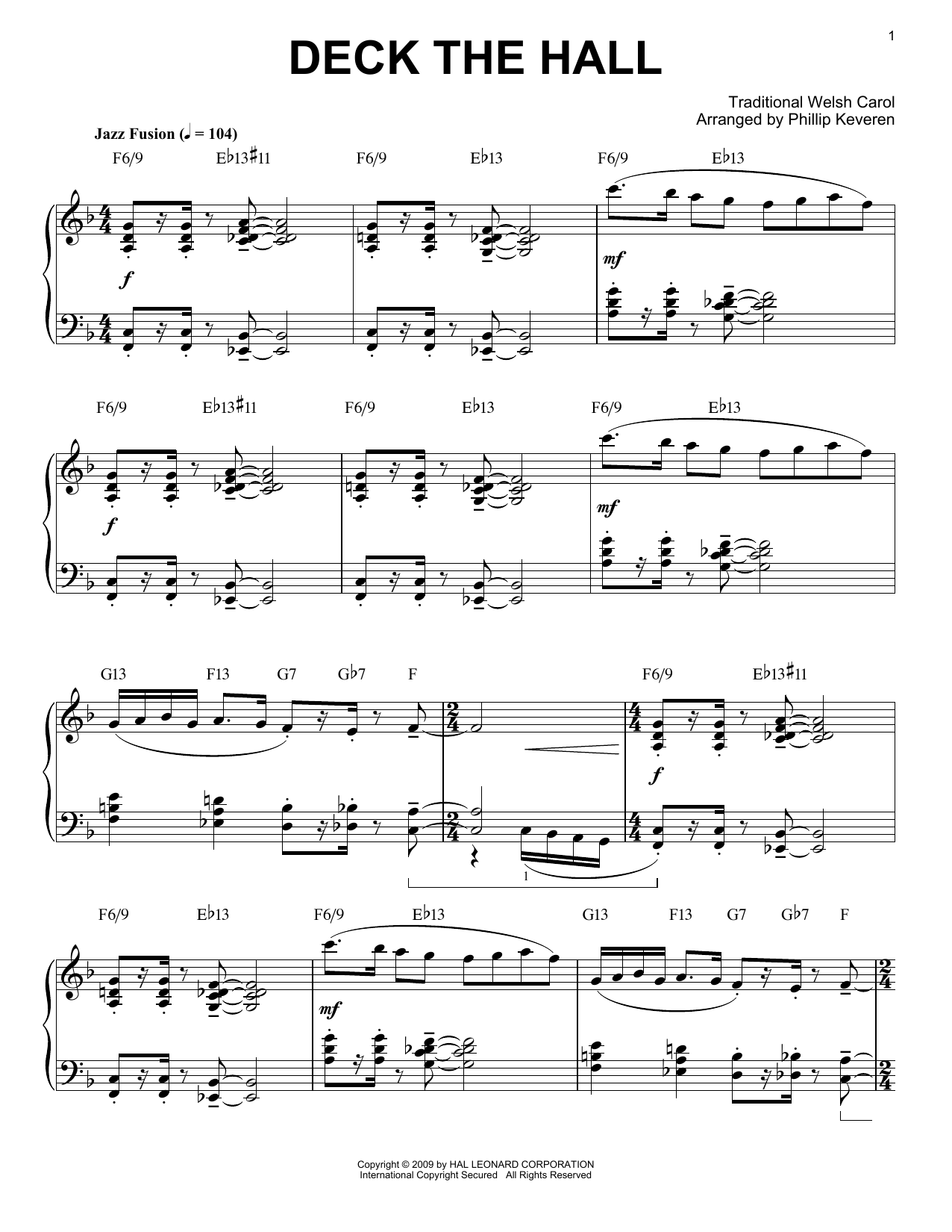 Download Traditional Carol Deck The Hall Sheet Music and learn how to play Piano PDF digital score in minutes