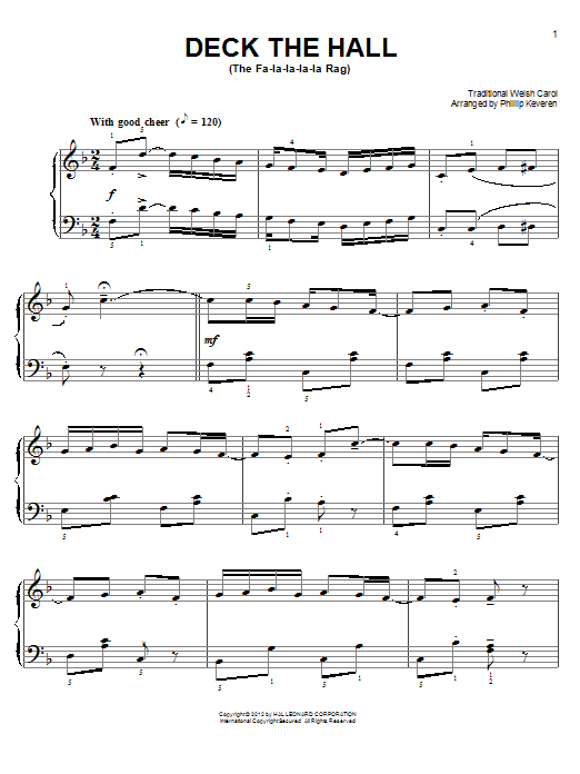 Download Phillip Keveren Deck The Hall Sheet Music and learn how to play Easy Piano PDF digital score in minutes