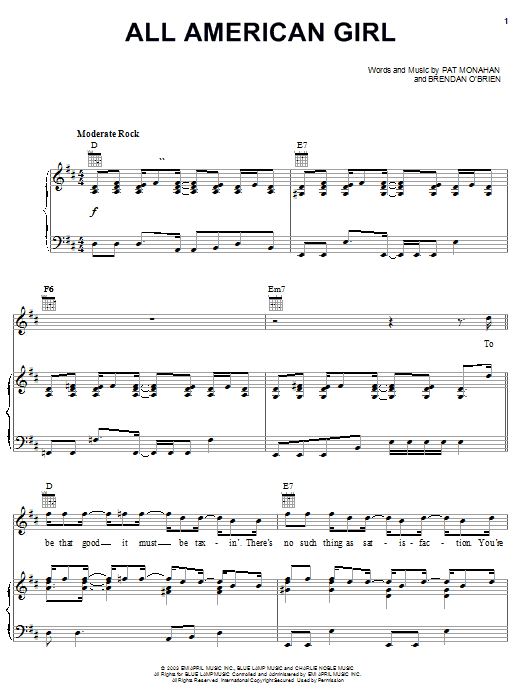 Download Train All American Girl Sheet Music and learn how to play Guitar Tab PDF digital score in minutes