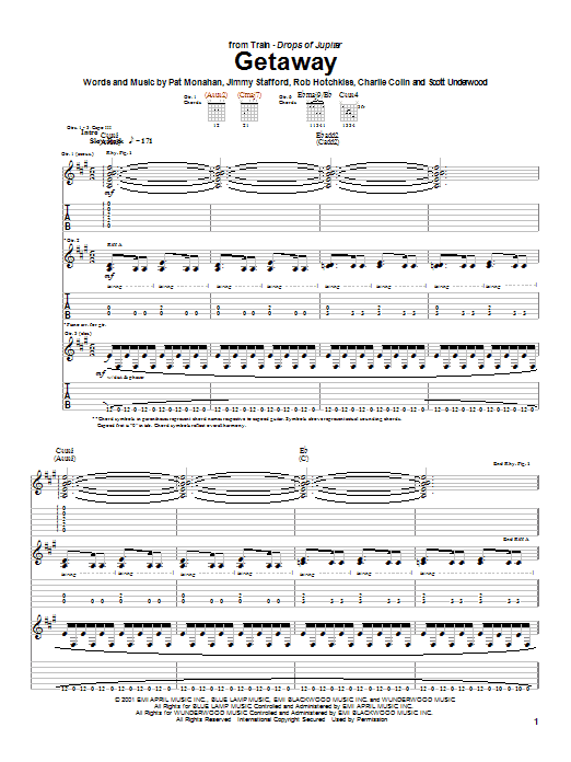 Download Train Getaway Sheet Music and learn how to play Guitar Tab PDF digital score in minutes