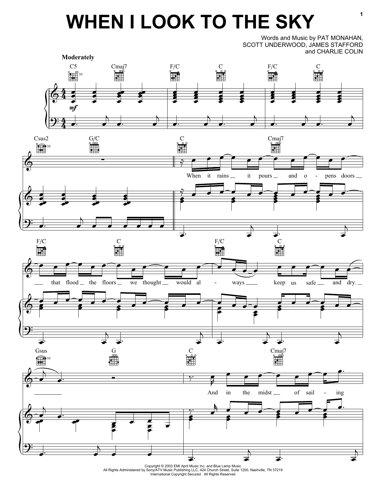 Download Train When I Look To The Sky Sheet Music and learn how to play Guitar Tab PDF digital score in minutes