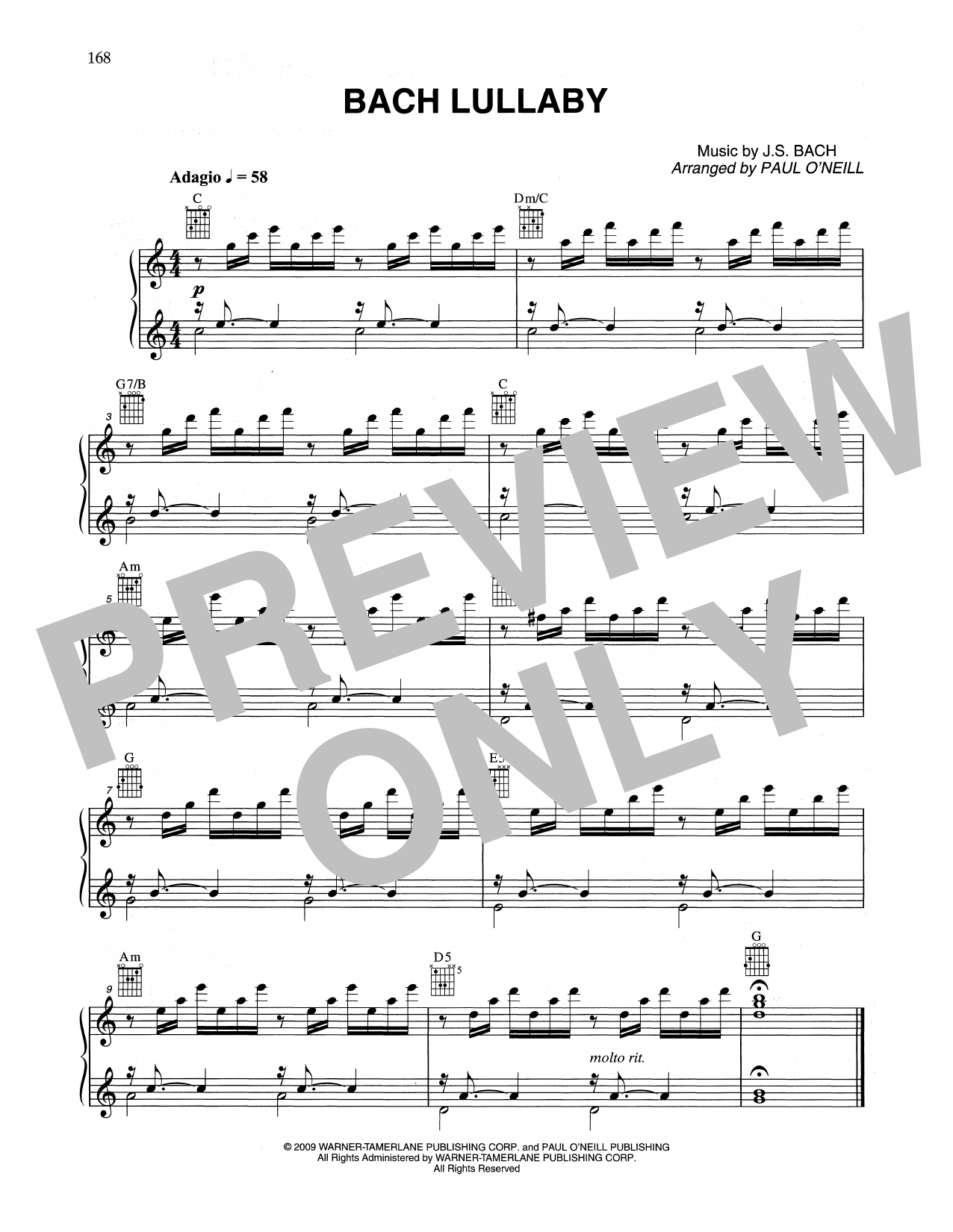 Download Trans-Siberian Orchestra Bach Lullaby Sheet Music and learn how to play Piano Solo PDF digital score in minutes