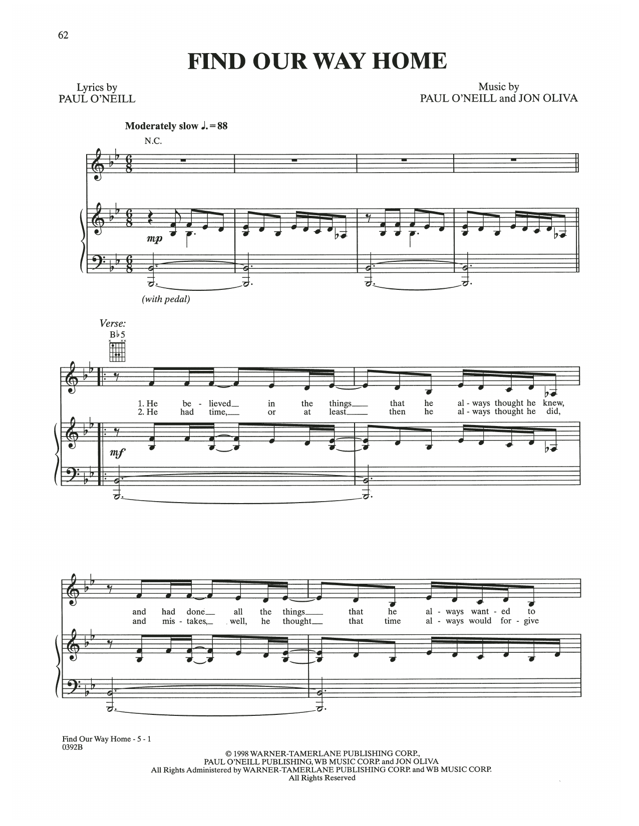 Download Trans-Siberian Orchestra Find Our Way Home Sheet Music and learn how to play Piano, Vocal & Guitar Chords (Right-Hand Melody) PDF digital score in minutes