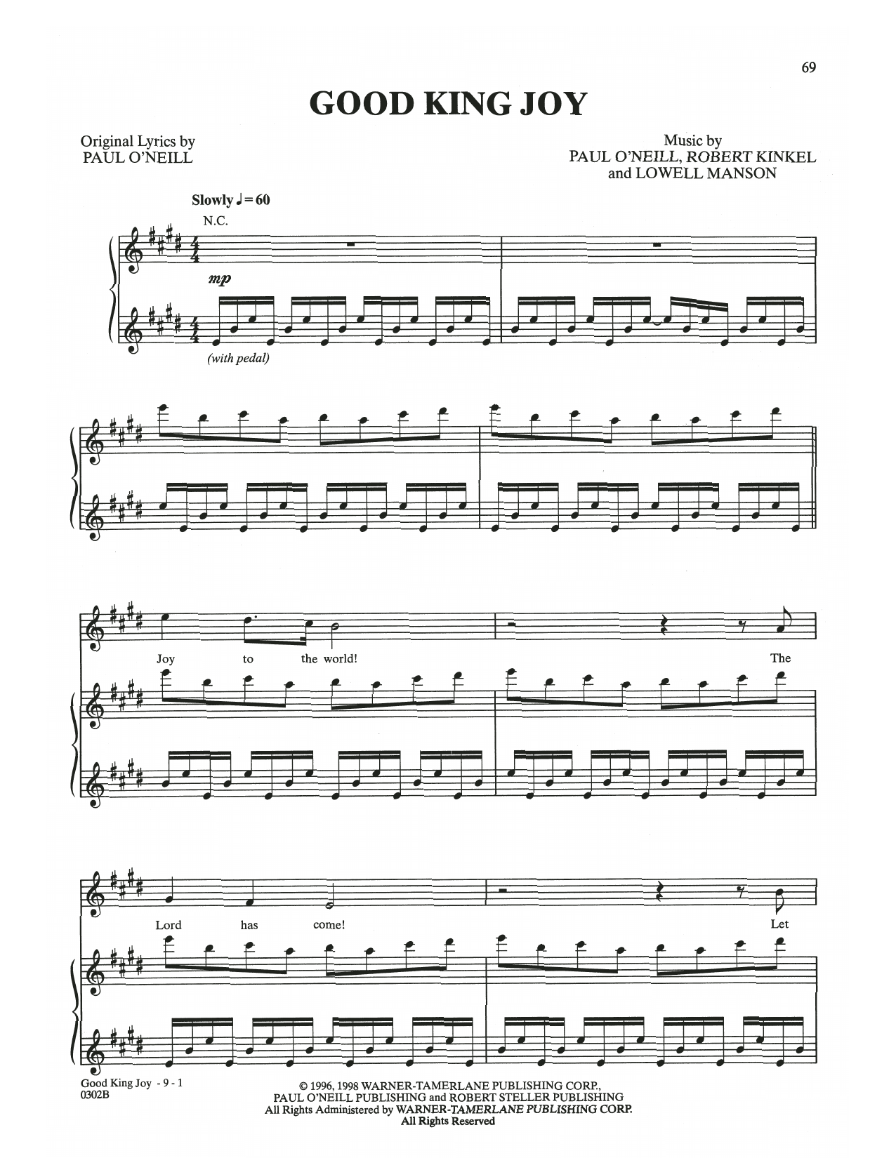 Download Trans-Siberian Orchestra Good King Joy Sheet Music and learn how to play Piano, Vocal & Guitar Chords (Right-Hand Melody) PDF digital score in minutes