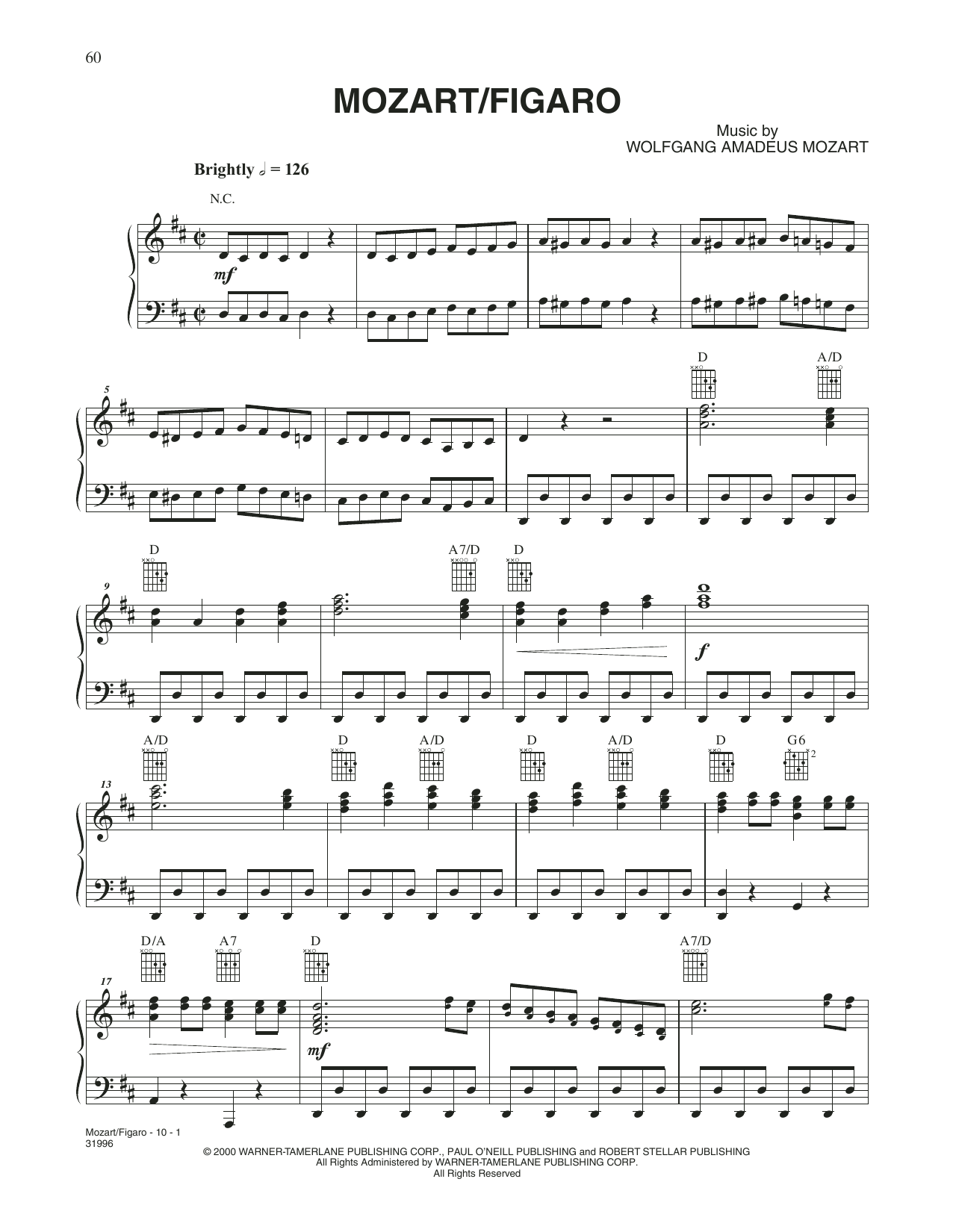 Download Trans-Siberian Orchestra Mozart/Figaro Sheet Music and learn how to play Piano Solo PDF digital score in minutes