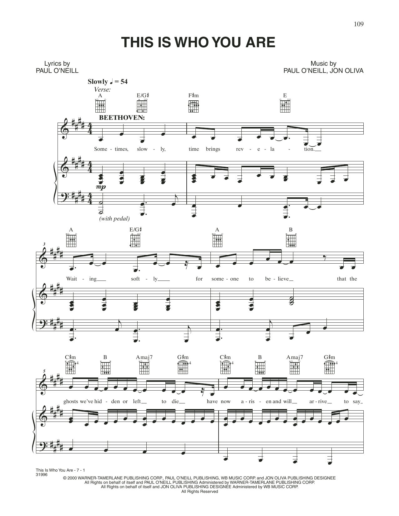 Download Trans-Siberian Orchestra This Is Who You Are Sheet Music and learn how to play Piano, Vocal & Guitar Chords (Right-Hand Melody) PDF digital score in minutes