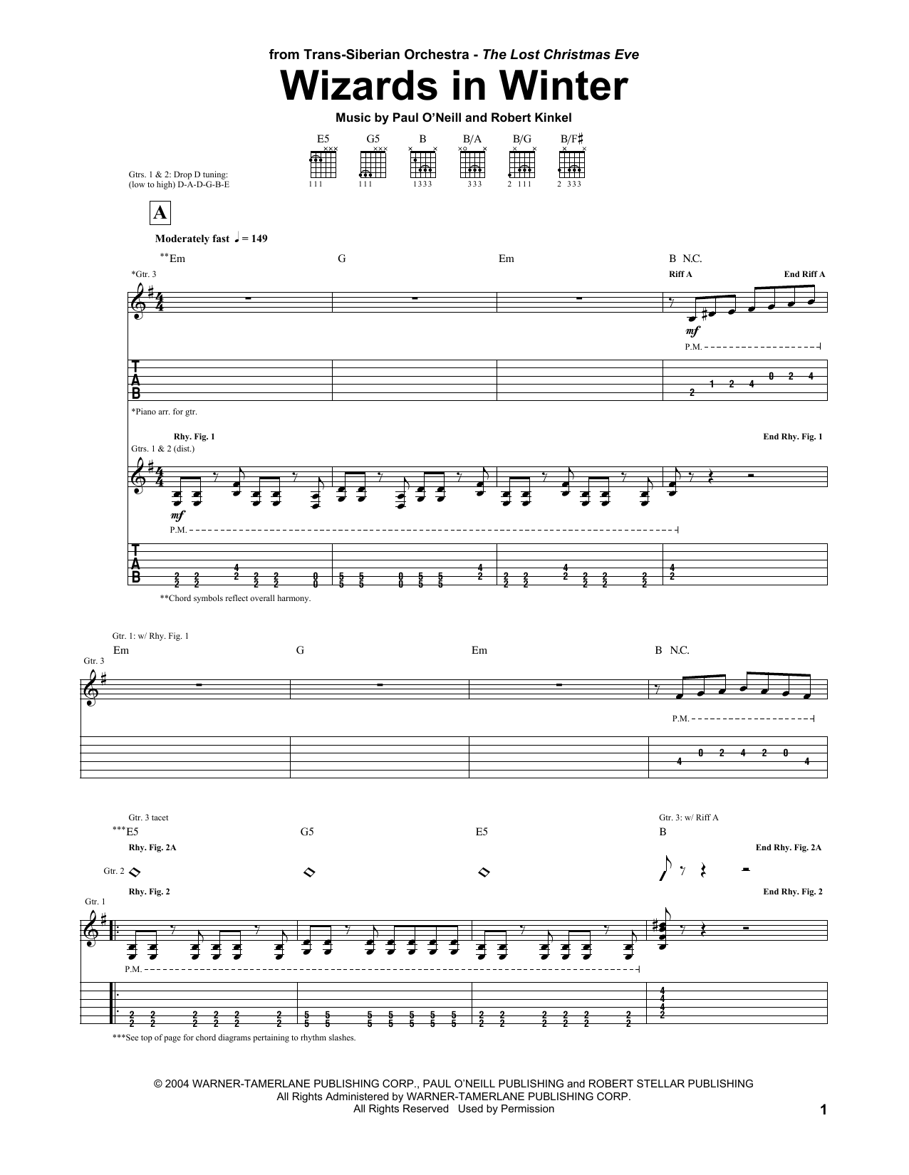 Download Trans-Siberian Orchestra Wizards In Winter Sheet Music and learn how to play Violin Solo PDF digital score in minutes