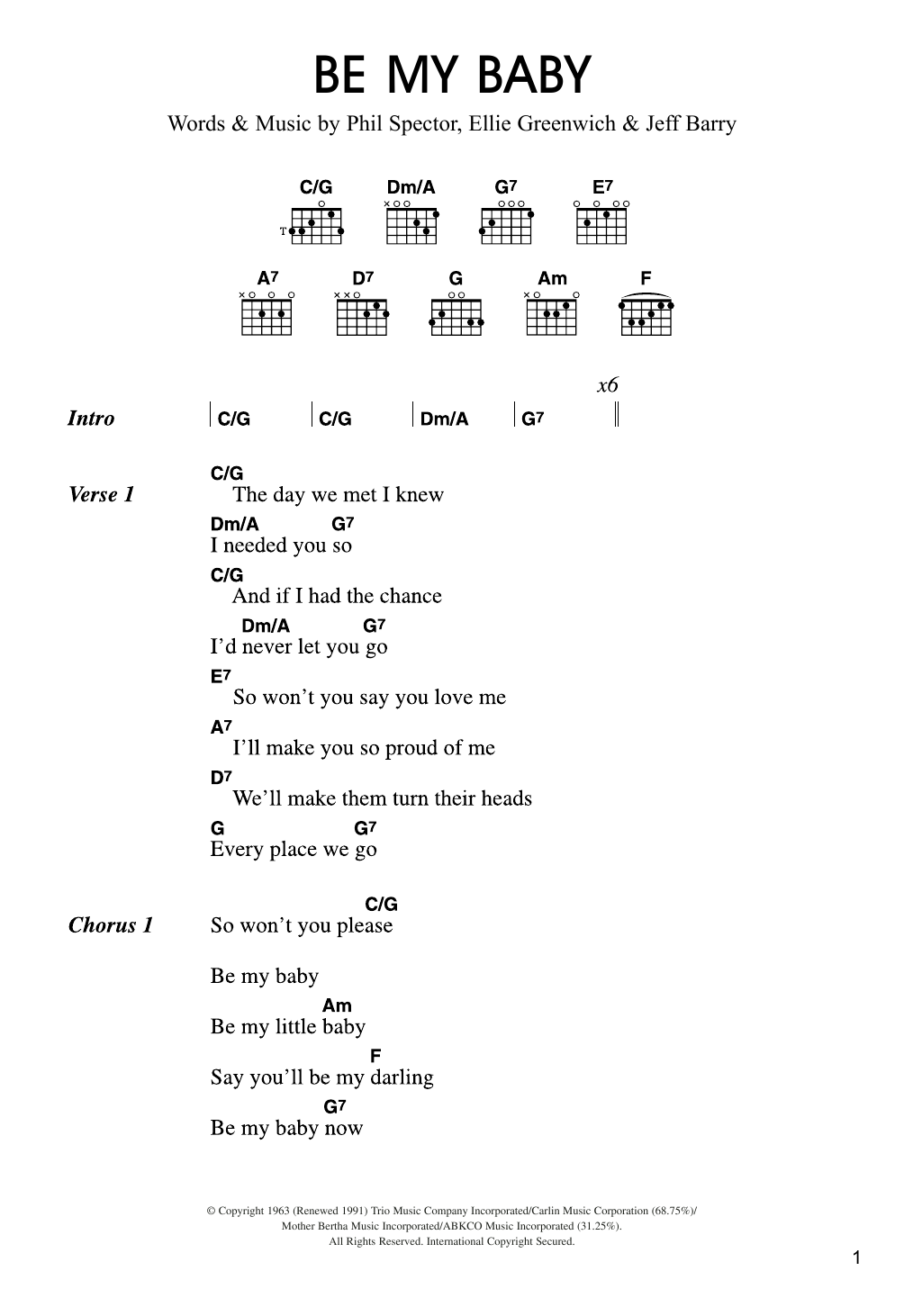 Download Travis Be My Baby Sheet Music and learn how to play Lyrics & Chords PDF digital score in minutes