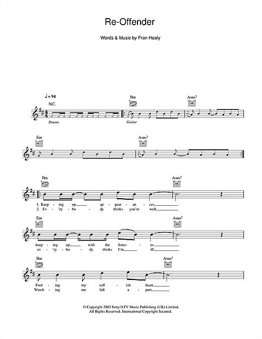 travis-re-offender-sheet-music-notes-download-printable-pdf-score-28572