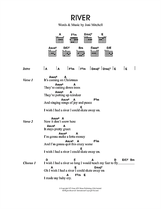 Download Travis River Sheet Music and learn how to play Lyrics & Chords PDF digital score in minutes