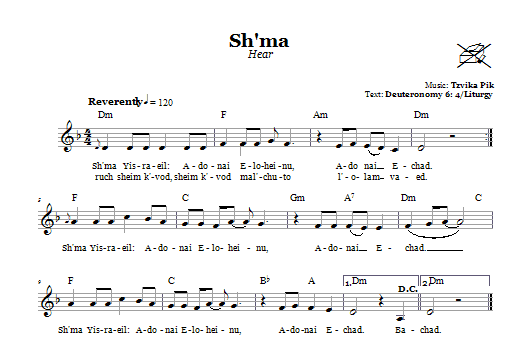 Download Tzvika Pik Sh'ma (Hear) Sheet Music and learn how to play Melody Line, Lyrics & Chords PDF digital score in minutes