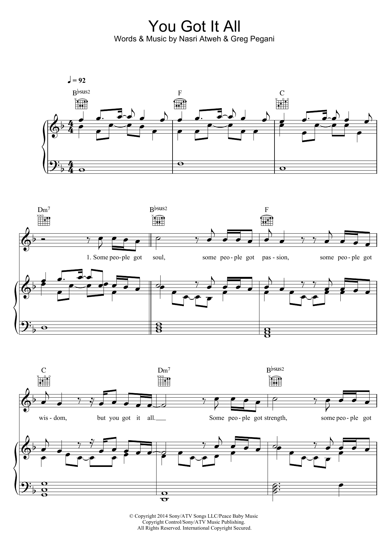 Download Union J You Got It All Sheet Music and learn how to play 5-Finger Piano PDF digital score in minutes