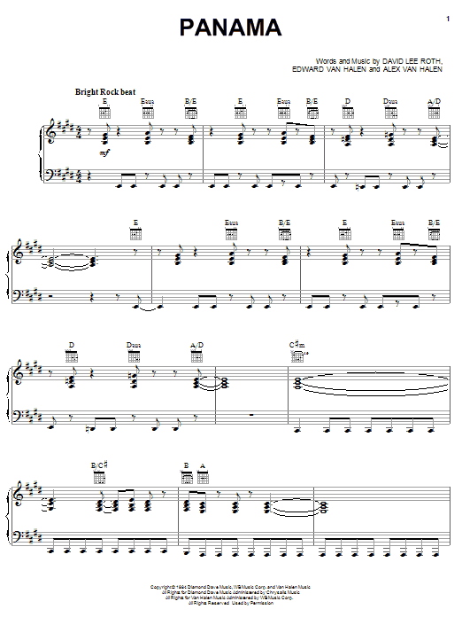 Download Van Halen Panama Sheet Music and learn how to play Drums Transcription PDF digital score in minutes