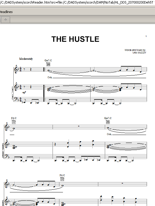 Download Van McCoy & The Soul City Symphony The Hustle Sheet Music and learn how to play Violin Solo PDF digital score in minutes