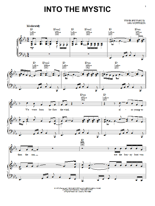 Download Van Morrison Into The Mystic Sheet Music and learn how to play Guitar Tab PDF digital score in minutes