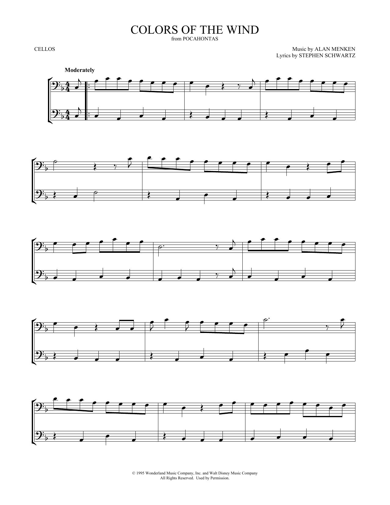 Download Vanessa Williams Colors of the Wind Sheet Music and learn how to play Piano, Vocal & Guitar Chords (Right-Hand Melody) PDF digital score in minutes